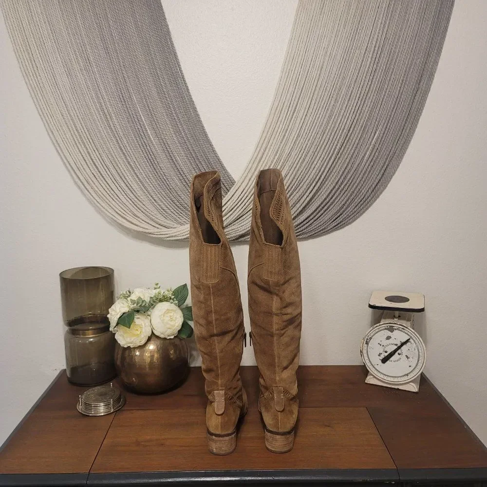 Vince Camuto Karinda Brown Over the Knee Boots Sz 8.5